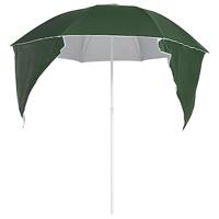 VidaXL Strandparasol met zijwanden 215 cm groen - thumbnail