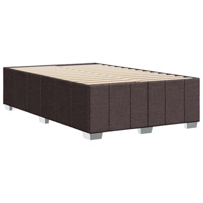 Bedframe zonder matras stof donkerbruin 140x190 cm