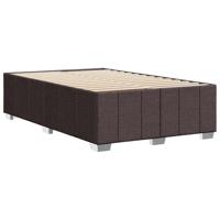 Bedframe zonder matras stof donkerbruin 140x190 cm - thumbnail