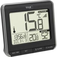 TFA Dostmann PRIO 30.3069.01 Draadloze thermometer digitaal Zwart, Wit - thumbnail