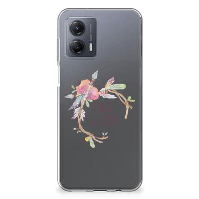 Motorola Moto G53 Telefoonhoesje met Naam Boho Text Motorola Moto G53 Telefoonhoesje met Naam Boho Text