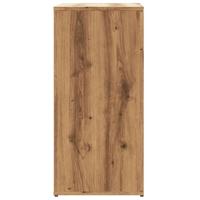 Dressoir 80x36x75 cm bewerkt hout artisanaal eikenkleur - thumbnail