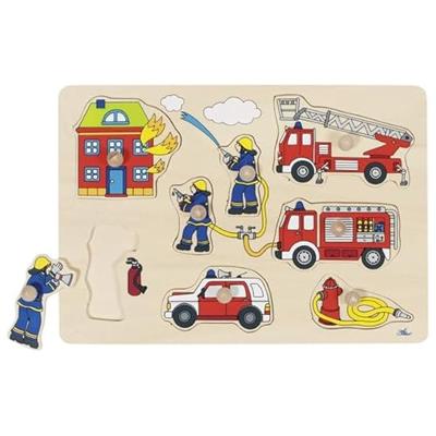 Goki noppenpuzzel brandweer