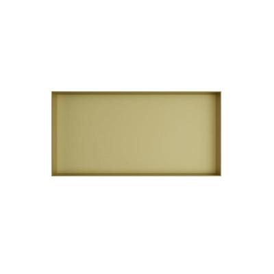 Hotbath &MORE Inbouwnis 30x60x10cm frameless Geborsteld Messing PVD