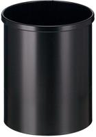Eko papierbak uit metaal, inhoud 15 L, zwart - thumbnail
