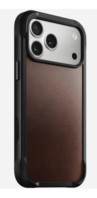 Nomad Rugged Leather Case iPhone 17 Pro Max Rustic Brown Horween