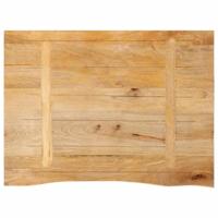 Tafelblad met natuurlijke rand 90x60x3,8 cm massief mangohout - thumbnail