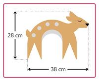 Leschi Verwarmingskussen Flora het hertje - zand - thumbnail
