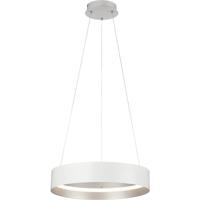 LED Hanglamp - Musterring Loop - 1 Lichtpunt van 38 Watt - Dimbaar - Aanpasbare Lichtkleur - Hoogte Aanpasbaar - Geheugenfunctie - Nachtlamp - Afstandsbediening - Mat Wit - Metaal - thumbnail