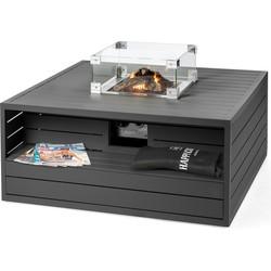 Happy Cocooning: Vuurtafel Aluminium Vierkant - Antraciet