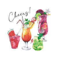 Duni servetten colourful cheers 33cm - thumbnail