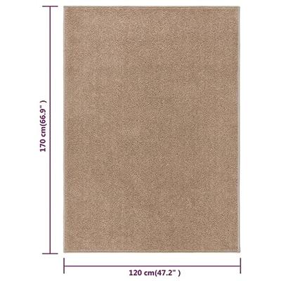 VidaXL Vloerkleed kortpolig 120x170 cm bruin