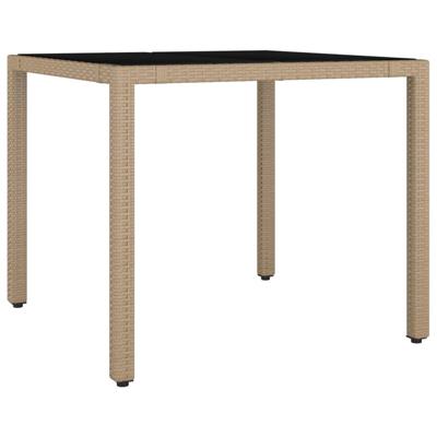 5-delige Tuinset met kussens poly rattan beige - thumbnail