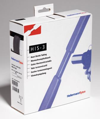 HellermannTyton 308-30600 Krimpkous zonder lijm Zwart 6 mm 2 mm Krimpverhouding:3:1 5 m