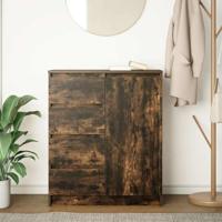 Dressoir met lades 71x35x84 cm spaanplaat gerookt eiken - thumbnail