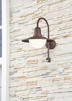 Trio Muurlamp roestbruinNorman met bewegingssensor - 207269124