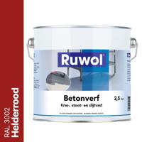 Ruwol Betonverf Helderrood (RAL 3002) 2,5 liter - thumbnail