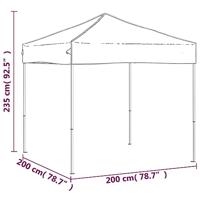 Partytent inklapbaar 2x2 m crmekleurig - thumbnail