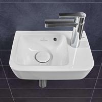 Villeroy & Boch O.novo fontein 1 kraangat rechts met overloop 36x25cm - wit 43433601 - thumbnail