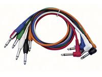 DAP FL14 set van 6 patchkabels mono recht-haaks 90cm - thumbnail