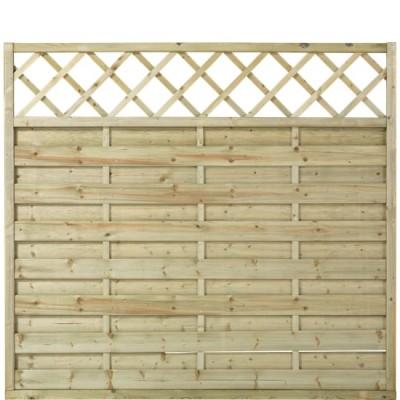 Geimpregneerd Houten Tuinscherm Met Trellis Bergen 180 x 165 CM Geimpregneerd Houten Tuinscherm Met Trellis Bergen 180 x 165 CM