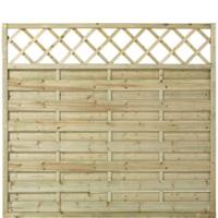 Geimpregneerd Houten Tuinscherm Met Trellis Bergen 180 x 165 CM - thumbnail