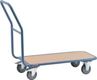 Promat/Tecwerk Platformwagen | laadoppervlakken L850xB450 mm staalbuis | duifblauw, RAL 5014 drgverm. 250 kg | totale lengte 940 mm - 9000444130 - thumbnail