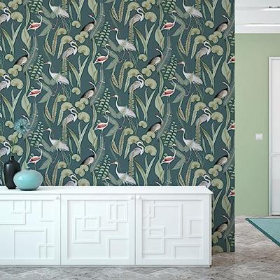 DUTCH WALLCOVERINGS behang flamingo crème- en mintkleurig