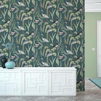 DUTCH WALLCOVERINGS behang flamingo crème- en mintkleurig - thumbnail