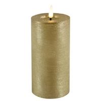 Ledkaars Lyon D7,5 H 15 cm Goud - thumbnail