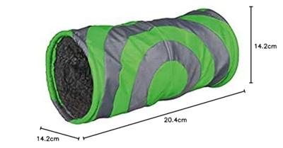 TRIXIE TUNNEL CAVIA GRIJS / GROEN 35X15X15 CM 2 ST