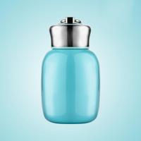 Mini leuke koffie vacuüm kolven Thermos RVS Cup reizen drink water fles Thermoses mokken 200ML (blauw) - thumbnail