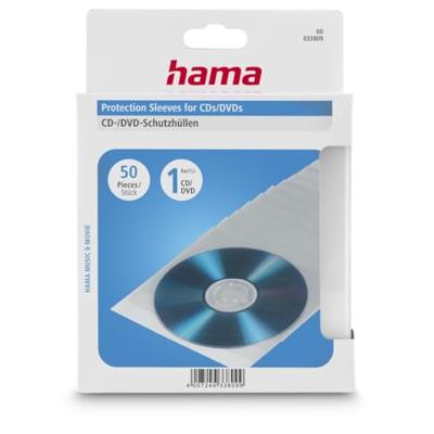 Hama cd/dvd hoesjes 50 pak transparant Hama cd/dvd hoesjes 50 pak transparant