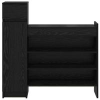 Schoenenkast Zwart Eiken 100,5 x 28 x 100 cm Bewerkt hout - thumbnail