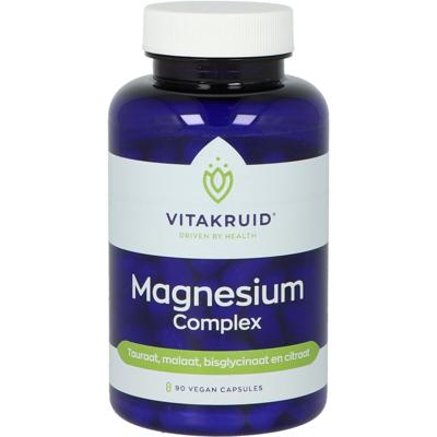 Vitakruid Magnesium Complex Tauraat Malaat Bisglycinaat 90 Vegetarische capsules