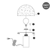 Light depot - tafellamp Mushroom metaal/glas - Outlet - thumbnail