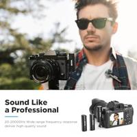 Boya Boyalink tweekanaals draadloze dasspeldmicrofoon - thumbnail