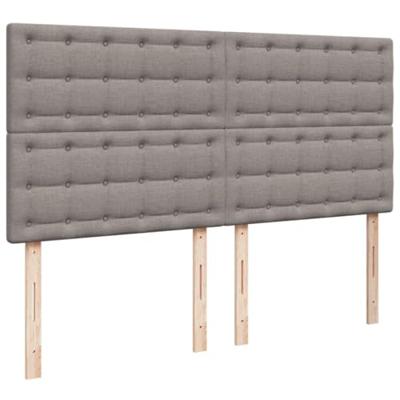 Boxspring met matras stof taupe 180x200 cm