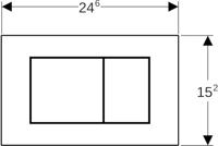 Geberit Drukplaat Sigma 40, 2-toets Square RVS Roodgoud - thumbnail