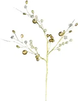 Kunsttak bes 30cm wit, goud - thumbnail