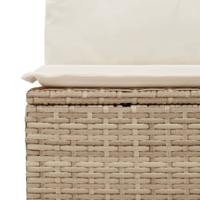 8-delige Loungeset met kussens poly rattan beige - thumbnail