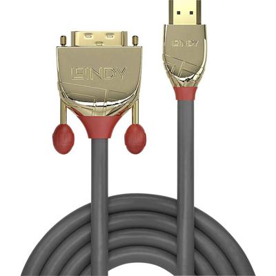 Lindy 36198 HDMI DVI-D Grijs kabeladapter/verloopstukje
