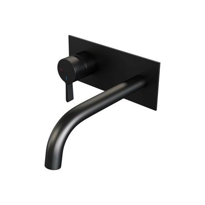 Black Edition inbouw wastafelmengkraan E2: gebogen uitloop, mat zwart Black Edition inbouw wastafelmengkraan E2: gebogen uitloop, mat zwart
