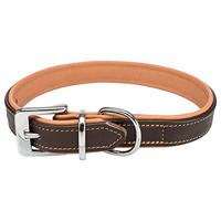 TRIXIE HALSBAND HOND ACTIVE COMFORT LEER BRUIN / LICHTBRUIN 37-44X2,5 CM - thumbnail