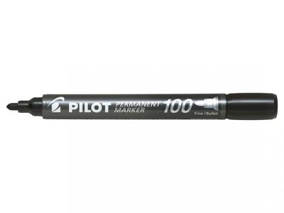 Viltstift PILOT 100 rond fijn zwart