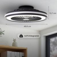 Brilliant G99280/06 Palmero LED-plafondlamp met ventilator LED-module 40 W Zwart - thumbnail