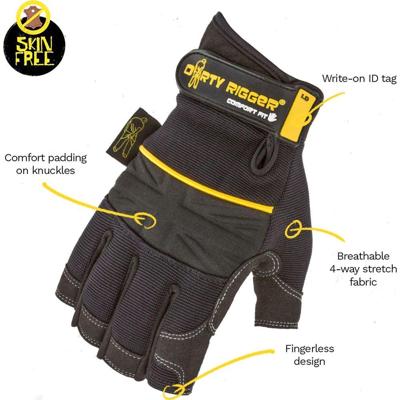 Dirty Rigger Comfort Fit Rigger Glove Fingerless (V1.6) XL