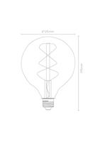 Lucide G125 - Filament lamp - Ø 12,5 cm - LED Dimb. - E27 - 1x4,9W 2200K - Amber - thumbnail