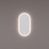 HIPP Design spiegel Ovaal-Recht met Directe en Indirecte LED Verlichting Rondom 45 x 90 x 3 cm + Touch Dimmer + Spiegelverwarming + Kleurenwissel - thumbnail