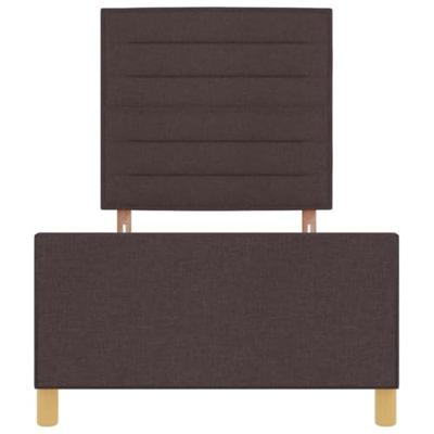 Bedframe met hoofdeinde Donkerbruin 80 x 200 cm Stof